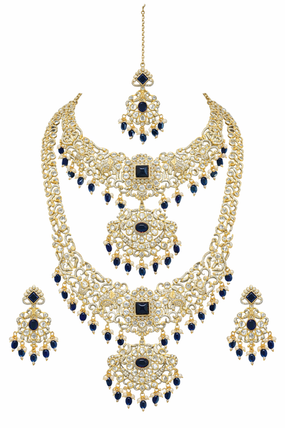 Bridal Set- Necklace with Earrings and Maang Tikka combo