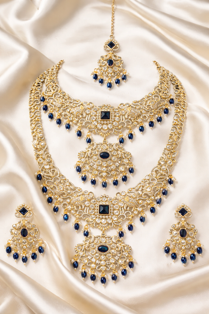 Bridal Set- Necklace with Earrings and Maang Tikka combo